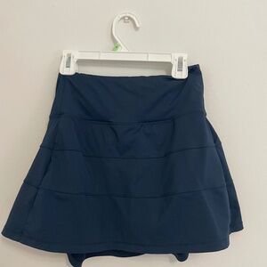 Lululemon navy pace rival tennis skirt